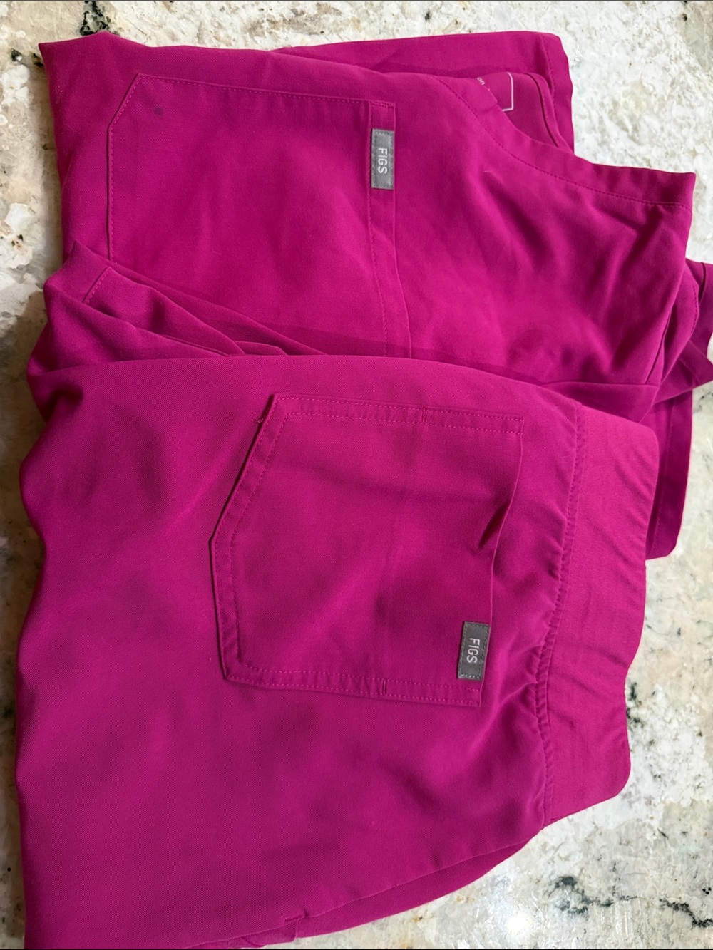 FIGS Kids Magenta-Style Scrub Shorts